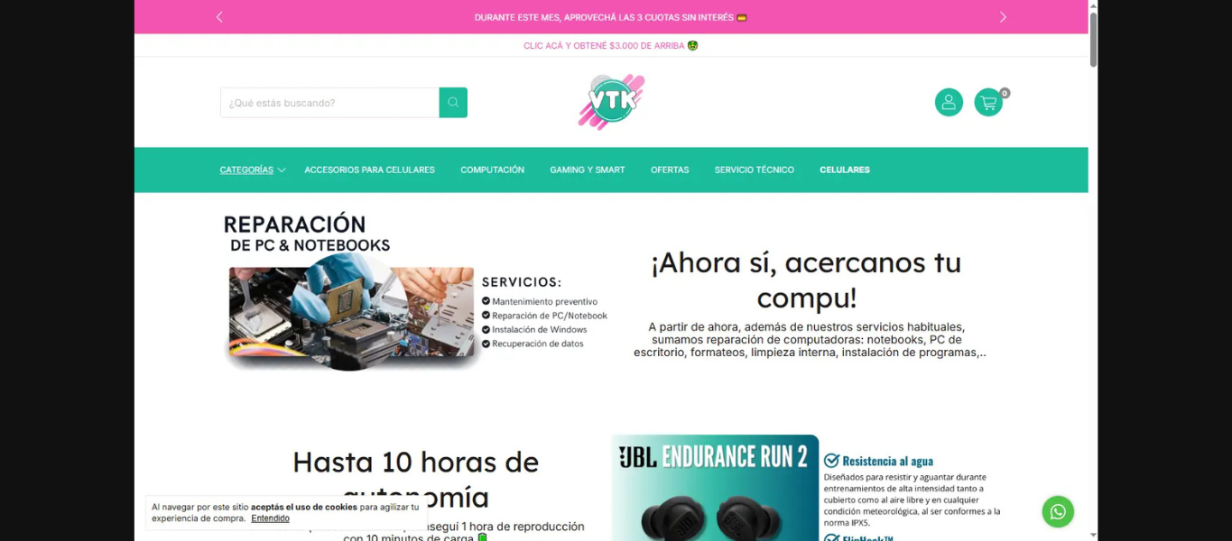 Vista previa tienda VTK Accesorios